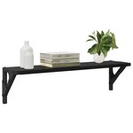 vidaXL Étagères Murales 2 Pièces Chêne noir 60 x 15 x 15 5 cm