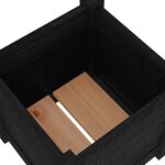 vidaXL Jardinière d'extérieur Noir 31x31x31 cm Bois de pin massif