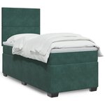 vidaXL Sommier à lattes de lit avec matelas Vert foncé 90x190 cm