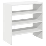 vidaXL Étagères à chaussures 2 Pièces empilable blanc 60x30x30 5 cm