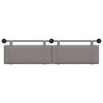 vidaXL Tête de lit suspendue Taupe Tissu