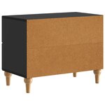 vidaXL Cabinet de chevet Noir 62 x 34 5 x 48 cm Bois d'ingénierie