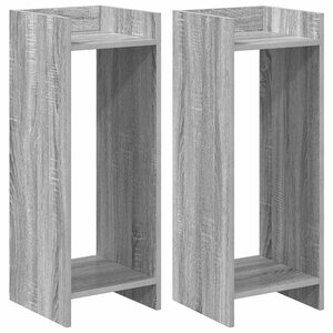 vidaXL Support de Plante 2 pièces Sonoma gris 30 x 30 x 80 cm