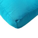 vidaXL Coussins de palette 2 Pièces turquoise tissu