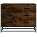 vidaXL Commode chêne fumé 70x41x56 cm bois d'ingénierie