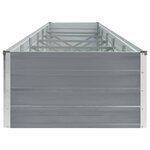 vidaXL Lit surélevé de jardin Acier galvanisé 480x80x45 cm Gris