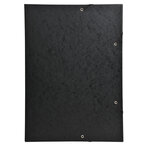Chemise 3 rabats à élastique A3 carton 600g Noir x 5 EXACOMPTA