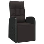 vidaXL Ensemble à manger de jardin 9Pièces coussins noir résine tressée