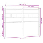 vidaXL Tête de lit chêne marron 120 cm acier et bois d'ingénierie