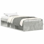vidaXL Cadre de lit sans matelas gris béton 90x190 cm