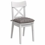 vidaXL Coussins de siège 2 Pièces Taupe 40 x 40 x 6 cm tissu