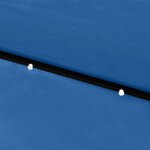 vidaXL Parasol de jardin avec LED et mât en acier bleu azuré 2x3 m