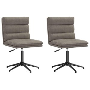 vidaXL Chaises à manger lot de 2 gris similicuir