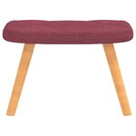 vidaXL Chaise de relaxation avec tabouret Rouge bordeaux Tissu