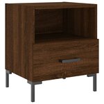 vidaXL Tables de chevet 2 Pièces chêne marron 40x35x47 5 cm