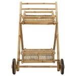 vidaXL Chariot de service avec roues Naturel 79 x 67 5 x 84 cm Bambou