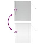 vidaXL Store de Fenêtre avec des rideaux Manuel Argent Aluminium
