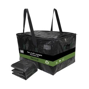 Pack and Move - Lot 2 Sacs Rangement Recylés - 55 x 35 x 30 cm - Poignées solides - Déménagement et Transport - Ultra Résistant - Réutilisable - 55L
