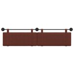 vidaXL Tête de lit suspendue Brun Brillant PU antique