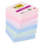 Notes couleurs soulful super sticky post-it 47 6 x 47 6 mm - bloc de 90 feuilles - lot de 12