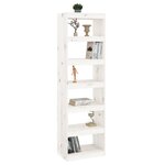 vidaXL Bibliothèque/Séparateur de pièce Blanc 60x30x199 5cm Pin massif