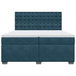 vidaXL Sommier à lattes de lit et matelas Bleu 200x200 cm velours