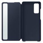 Smart clear view cover bleu s20 fe