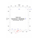 Chambre froide négative & groupe négatif - hauteur 2200 mm - combisteel -  - 2400 x 3000