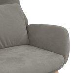 vidaXL Chaise de relaxation Gris clair Velours