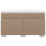 vidaXL Sommier à lattes de lit matelas cappuccino 120x190cm similicuir