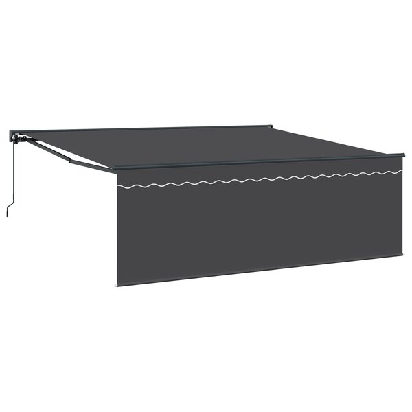 vidaXL Auvent Rétractable Orange et Blanc 350x250 cm Polyester