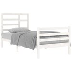 vidaXL Cadre de lit sans matelas blanc bois massif 90x200 cm