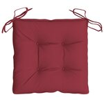vidaXL Coussins de chaise 4 Pièces rouge bordeaux 50x50x7 cm tissu oxford