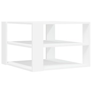 vidaXL Table basse blanc 58x58x40 cm bois d'ingénierie