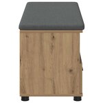 vidaXL Banc d'entrée avec coussin Chêne artisanal 100 x 38 x 46 cm