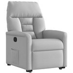 vidaXL Fauteuil inclinable gris nuage tissu