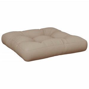 vidaXL Coussin de palette taupe 60x61 5x10 cm tissu
