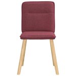 vidaXL Chaises à manger lot de 6 rouge bordeaux tissu