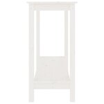 vidaXL Table console Blanc 110x40x80 cm Bois massif de pin