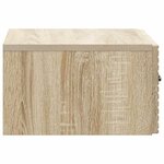 vidaXL Cabinet de chevet mural 2 Pièces Chêne Sonoma 49 x 34 5 x 20 cm