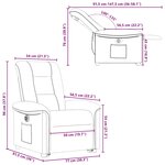 vidaXL Fauteuil inclinable électrique noir tissu