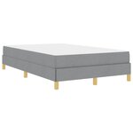 vidaXL Lit à ressorts avec matelas Gris clair 120 x 200 cm tissu