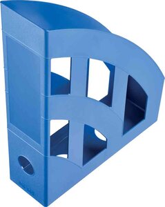 jeu de 4 porte-revues Economy, format A4, en polystyrène, bleu HELIT