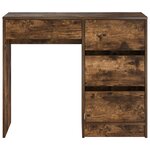 vidaXL Bureau d'écriture marron Chêne fumé Bois d'ingénierie Moyen