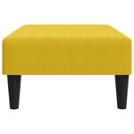 vidaXL Repose-pied jaune 77x55x31 cm velours