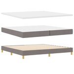 vidaXL Lit à ressorts avec matelas Taupe 200 x 200 cm tissu