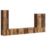 vidaXL Ensemble de meuble TV mural Montage mural 6 Pièces Bois Ancien