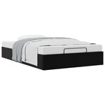 vidaXL Cadre de lit ottoman sans matelas noir 120x190 cm similicuir