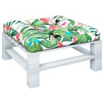 vidaXL Coussin de palette multicolore 70x70x12 cm tissu