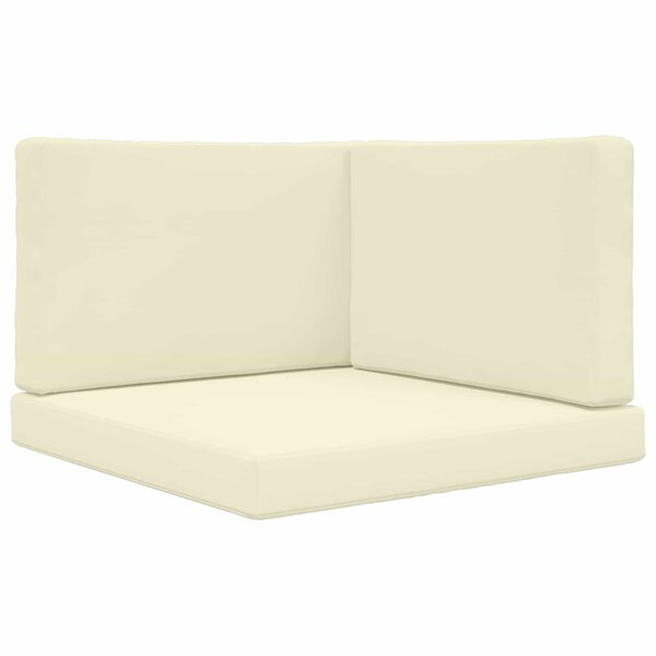 vidaXL Coussin de canapé d'extérieur 3 Pièces Crème Polyester